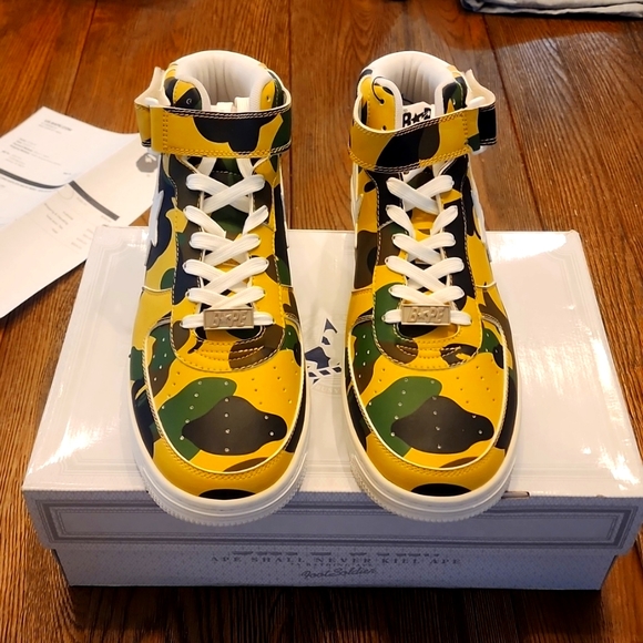 Bape Bapesta Authentic Camo Sneakers Size 13 - Picture 4 of 10